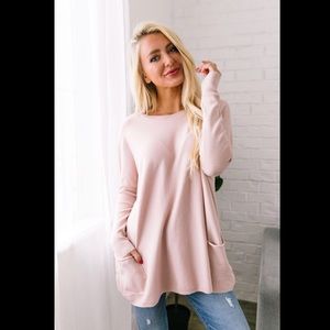 Blush soft tunic with pockets